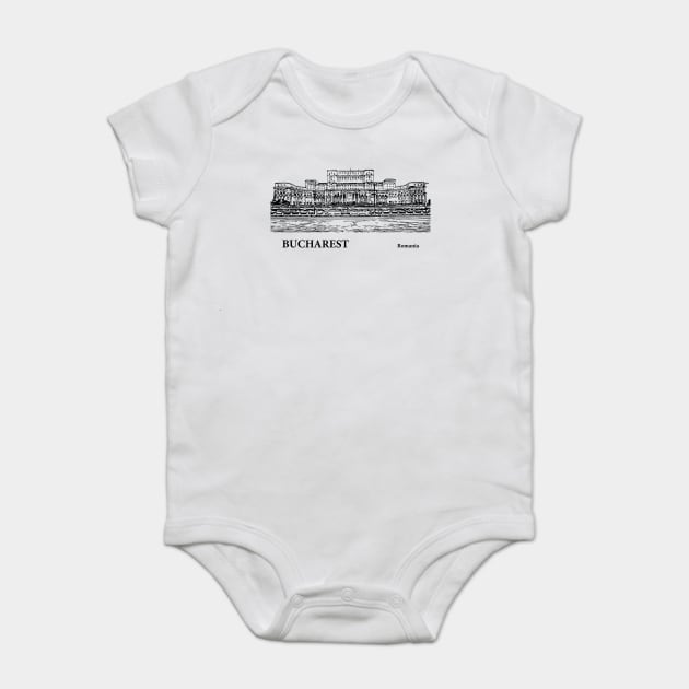 Bucharest Romania Baby Bodysuit by Lakeric